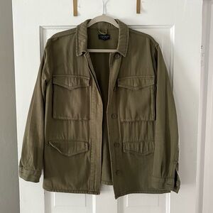 Topshop Green Military Jacket Size US 6
